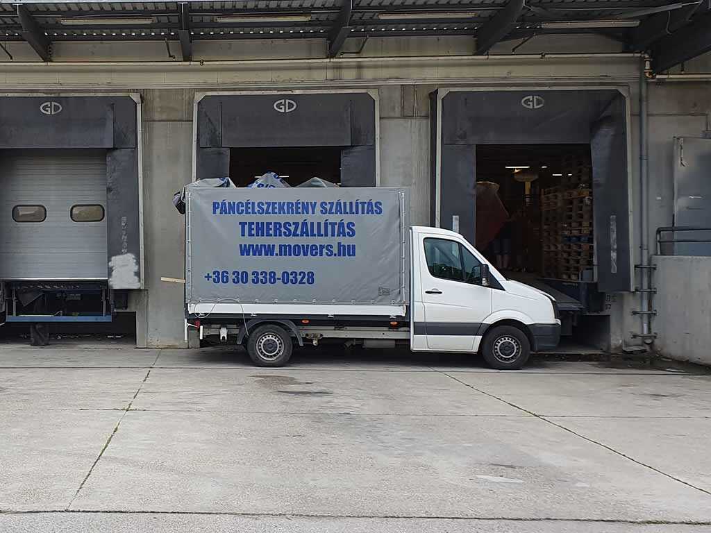 Freight transport in Budapest at loading dock